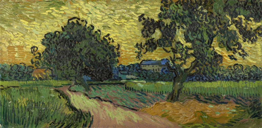 Landschap bij avondschemering s0107V1962 Van Gogh Museum