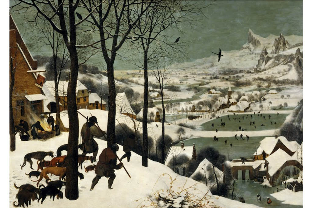 Paint_Cacadores_na_neve_Hunters in the Snow (Winter)_Pieter Bruegel_The_Elder