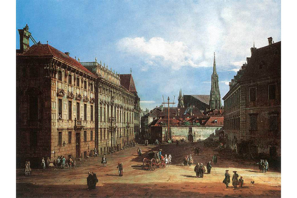 paint_Belotto_Vienna, the Lobkowitzplatz-Kunsthistorisches Museum_Vienna